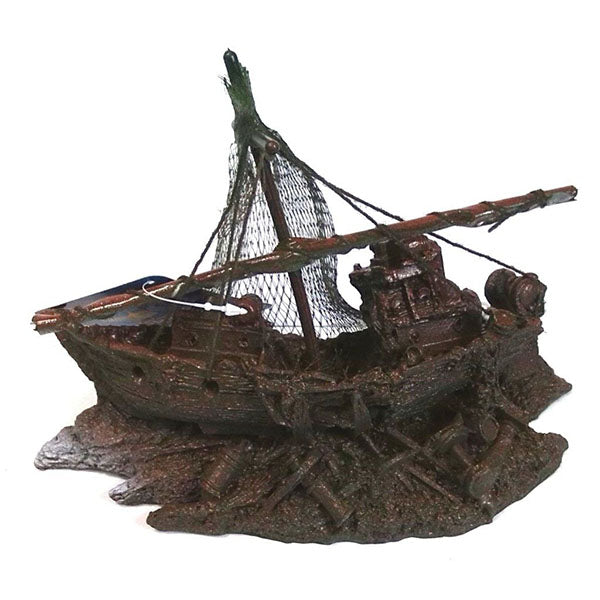 Ancient Ship Wreck Display Model 15x7.5x11 cm for Maritime History Education-AK Pet Supplies Ltd