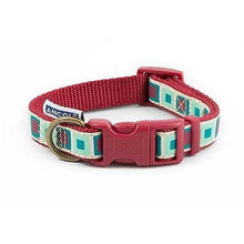Ancol Indulgence Fashion Claret Squares Dog Collar Adjustable Size-AK Pet Supplies Ltd