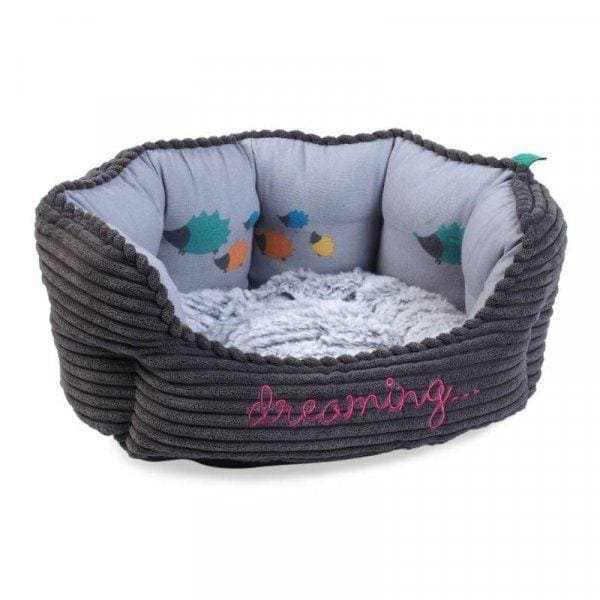 ZOON Hedgehog Dreaming Dog Bed For Small Dogs Charcoal Grey-AK Pet Supplies Ltd