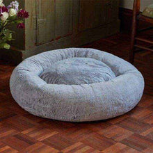 Zoon Grey Fur Calming Bean Small Dog Bed Model Znbean-AK Pet Supplies Ltd