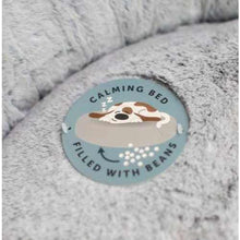 Zoon Grey Fur Calming Bean Small Dog Bed Model Znbean-AK Pet Supplies Ltd